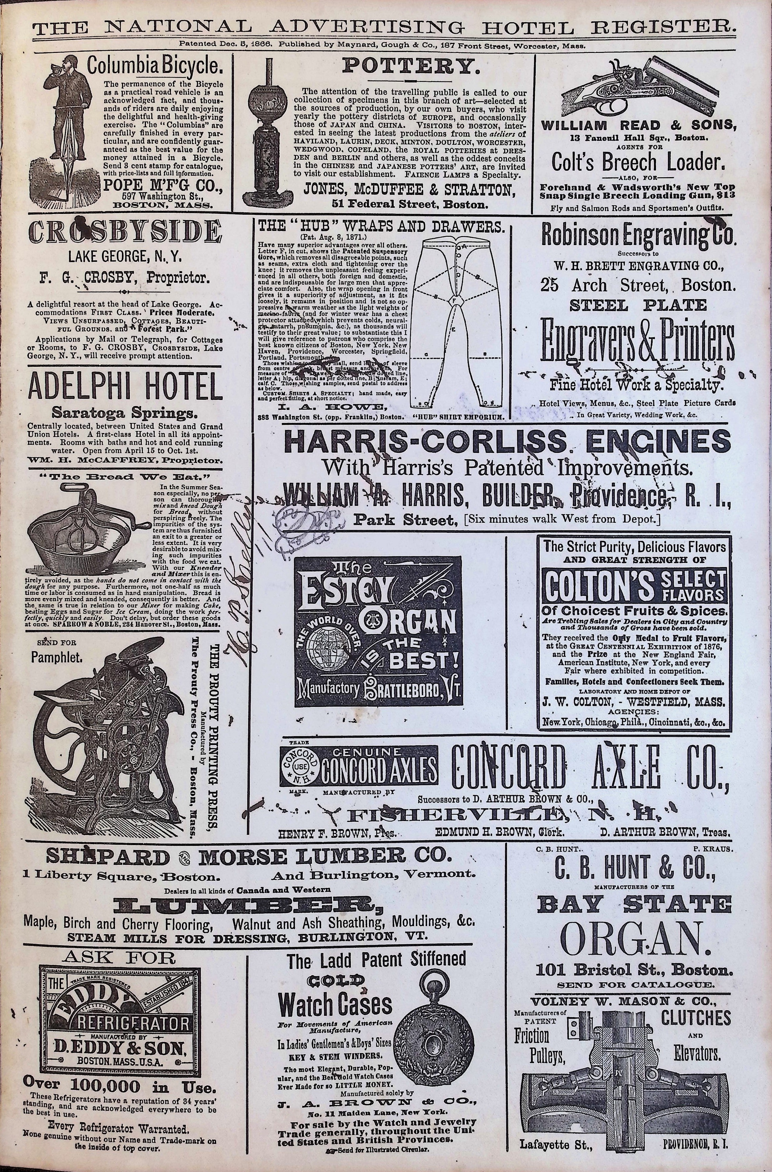 Isham Hotel register Vol. 1, Page 184