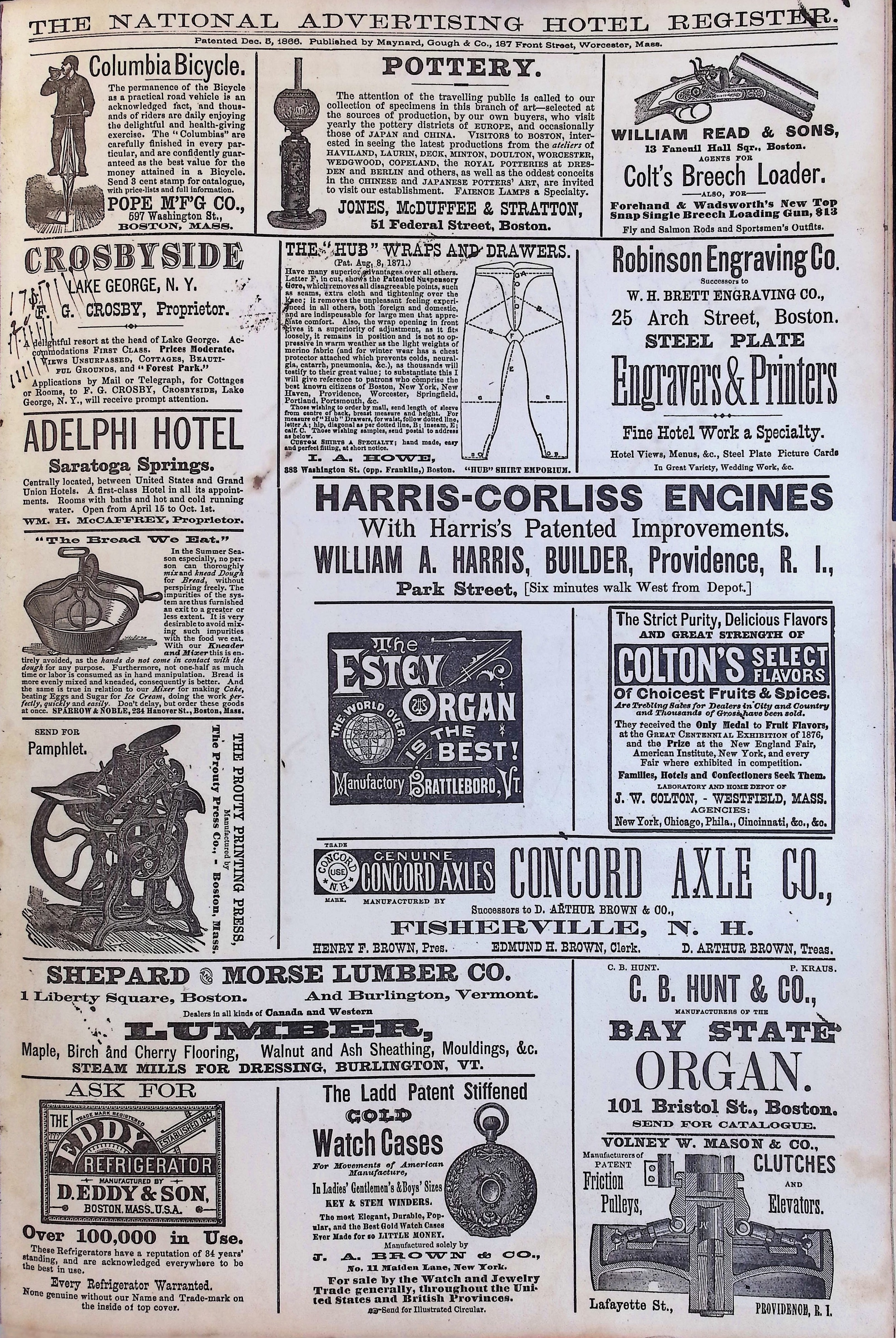 Isham Hotel register Vol. 1, Page 188