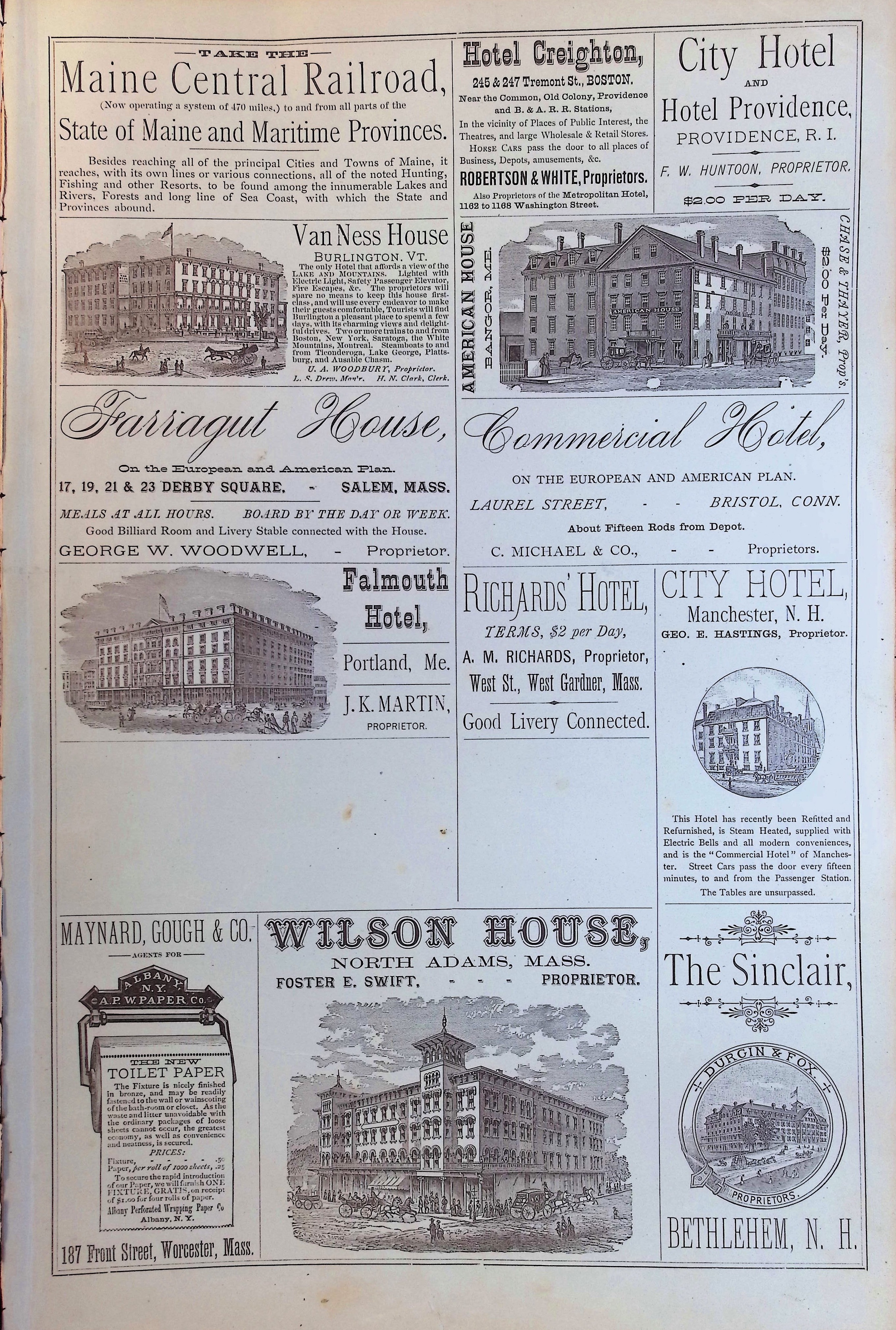 Isham Hotel register Vol. 2, Page 9