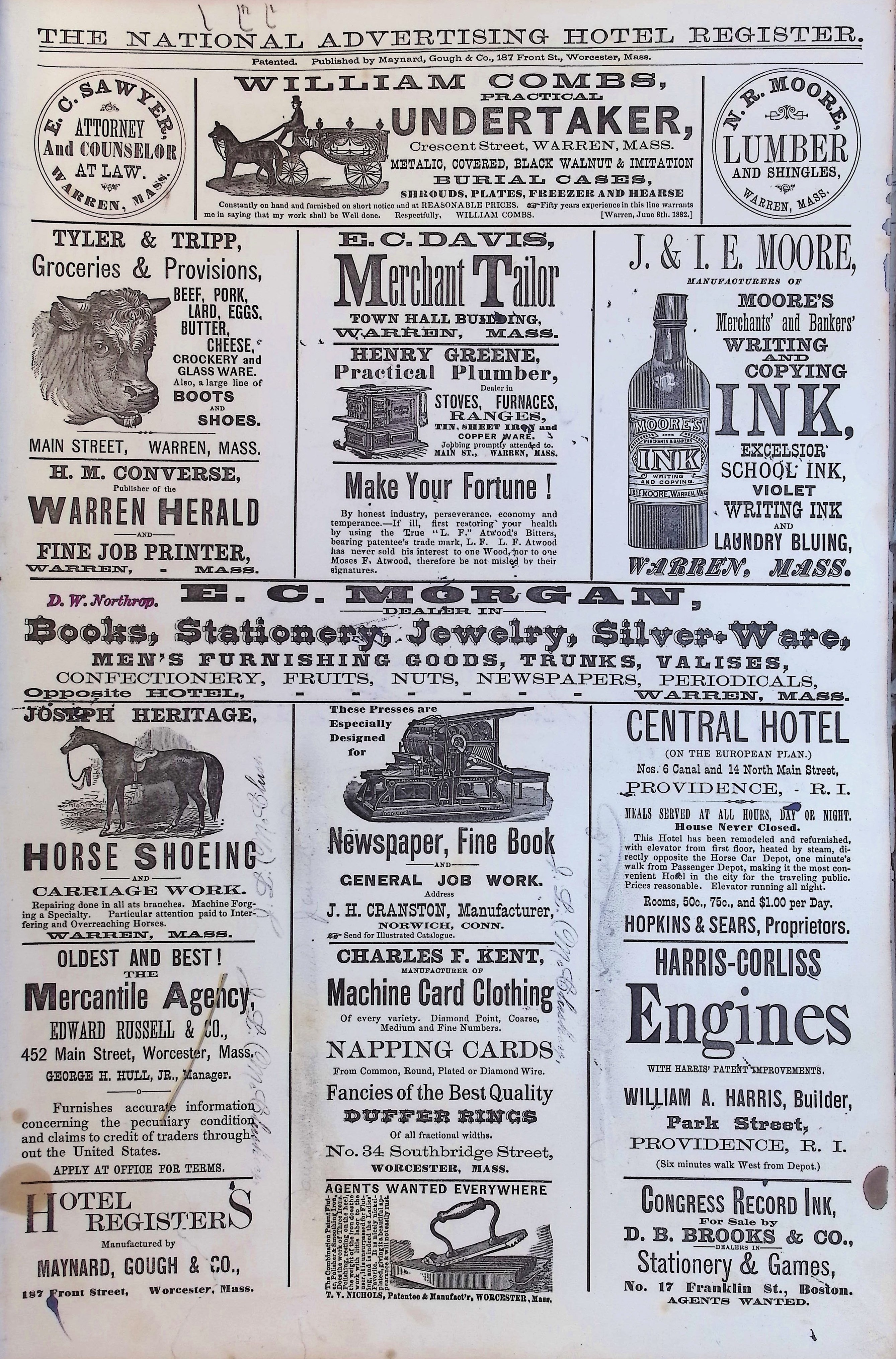 Isham Hotel register Vol. 2, Page 39