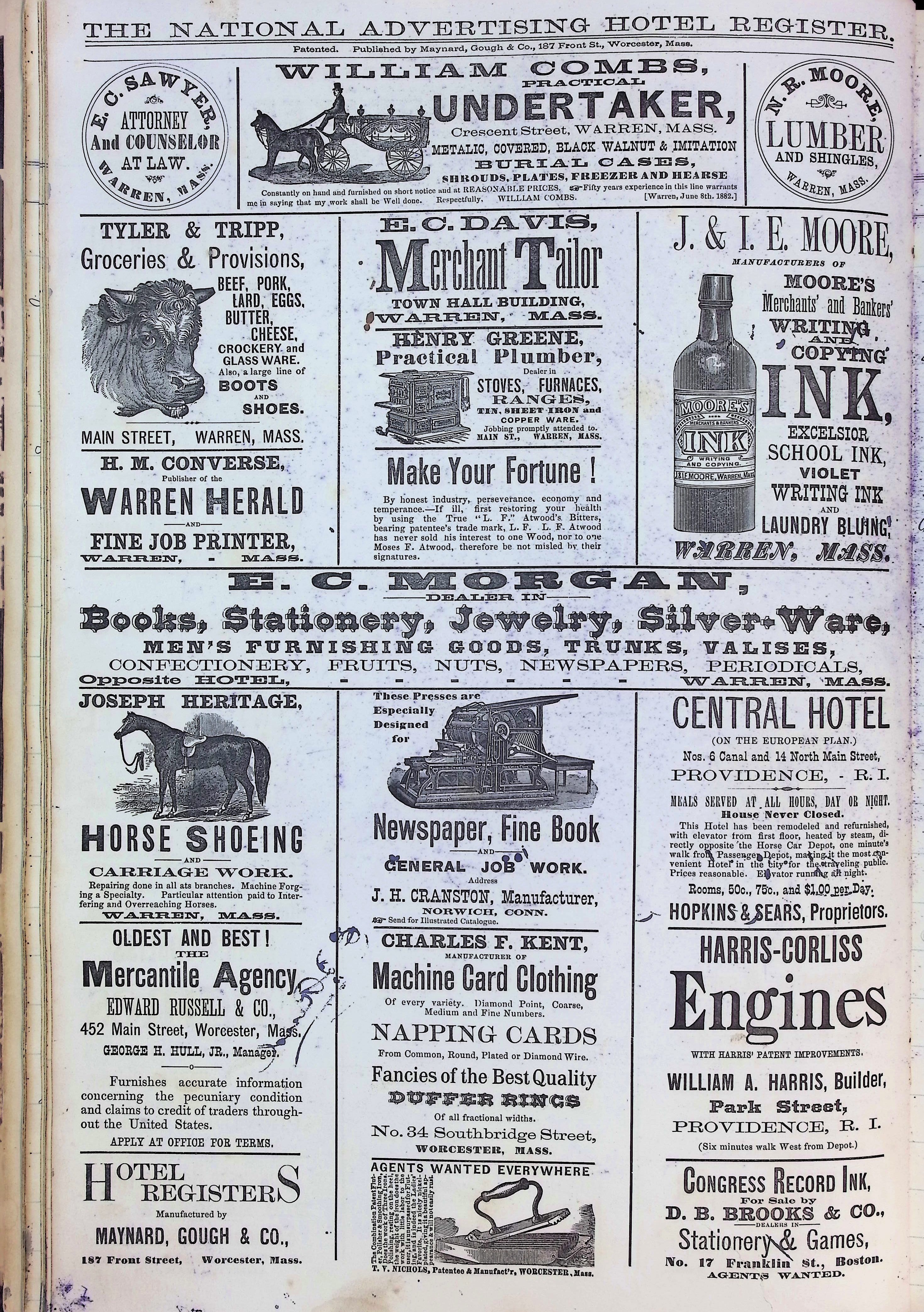 Isham Hotel register Vol. 2, Page 52