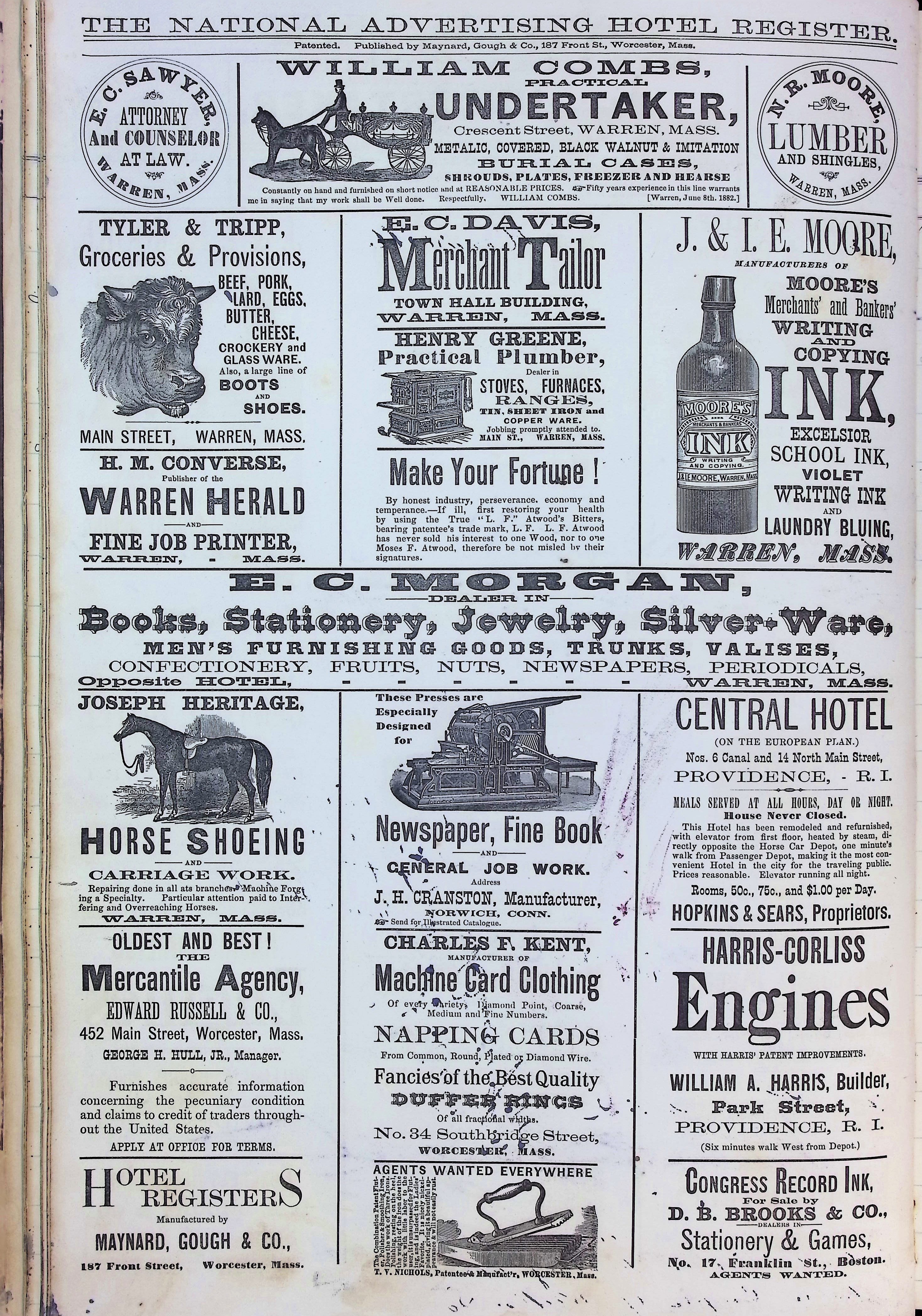 Isham Hotel register Vol. 2, Page 56