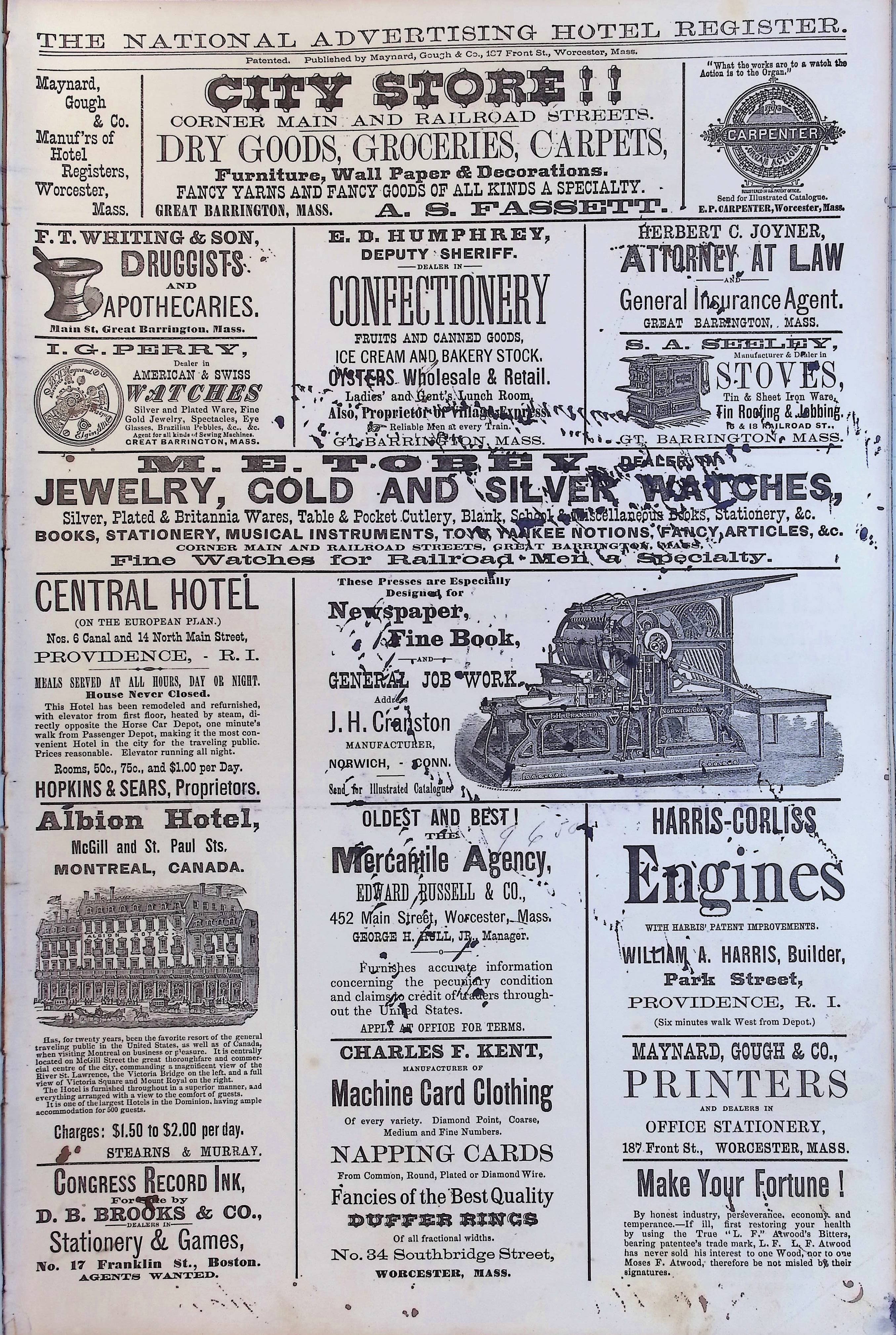 Isham Hotel register Vol. 2, Page 83