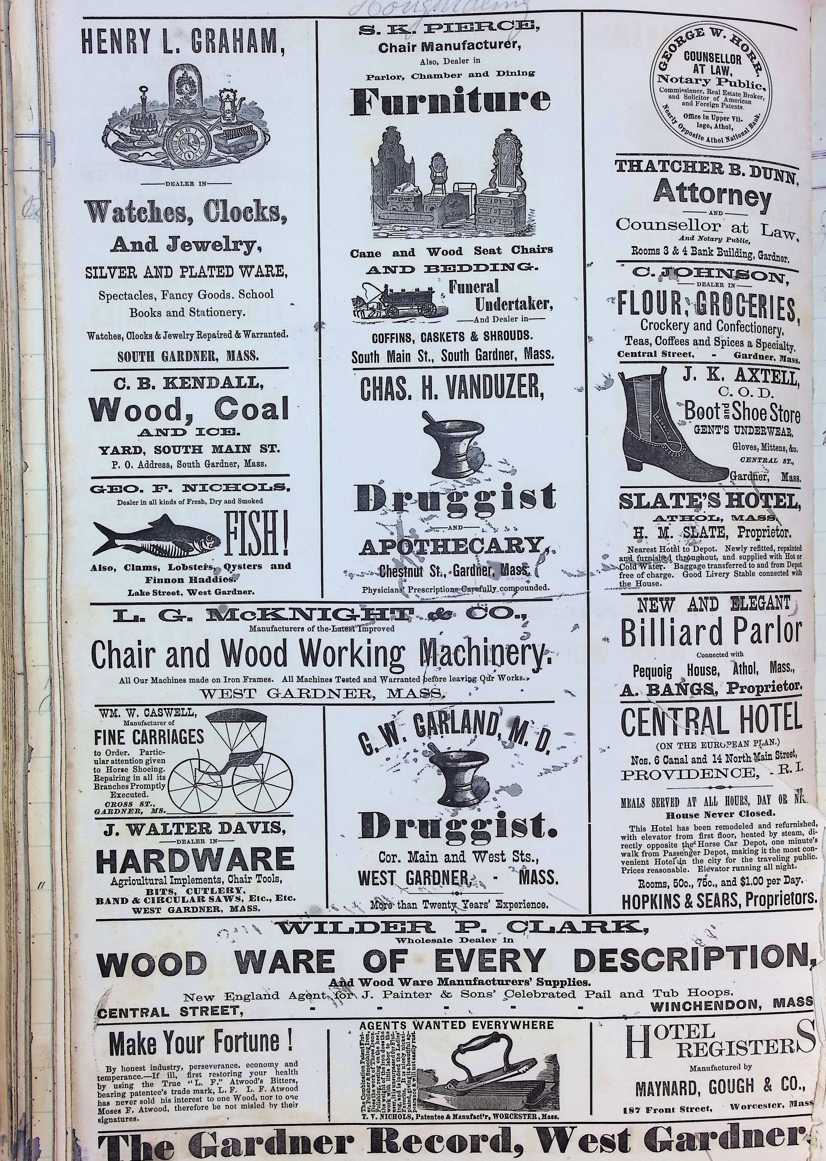 Isham Hotel register Vol. 2, Page 168