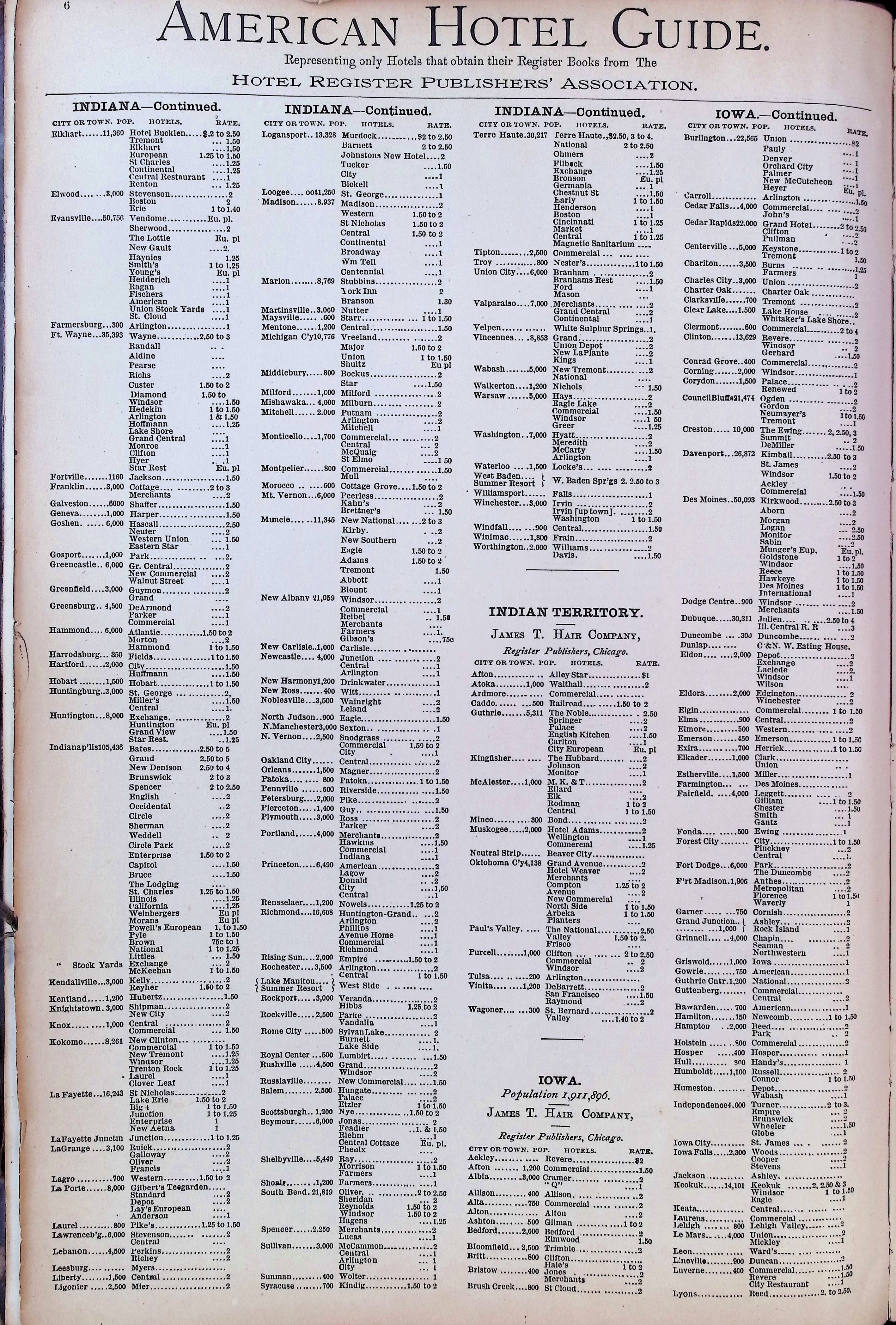 Isham Hotel register Vol. 3, Page 10