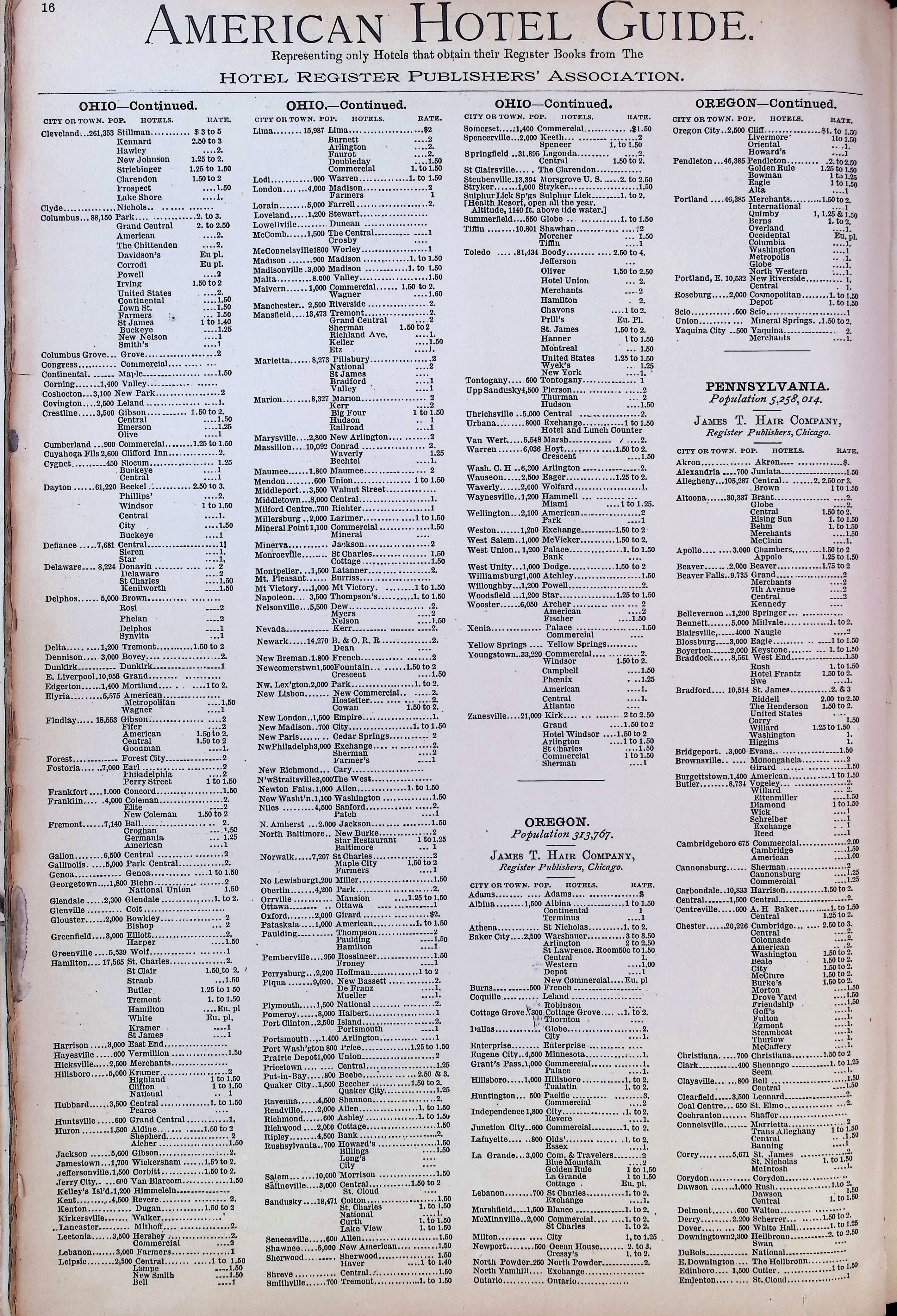 Isham Hotel register Vol. 3, Page 22