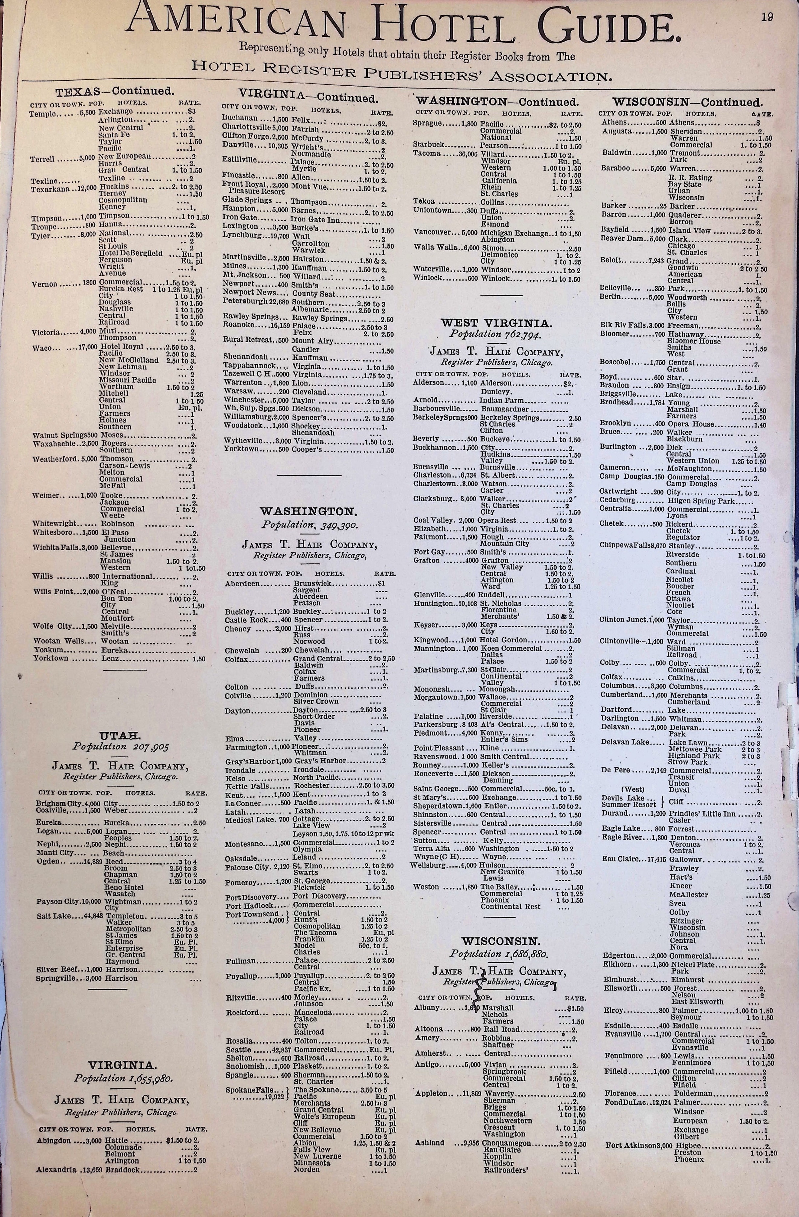 Isham Hotel register Vol. 3, Page 25