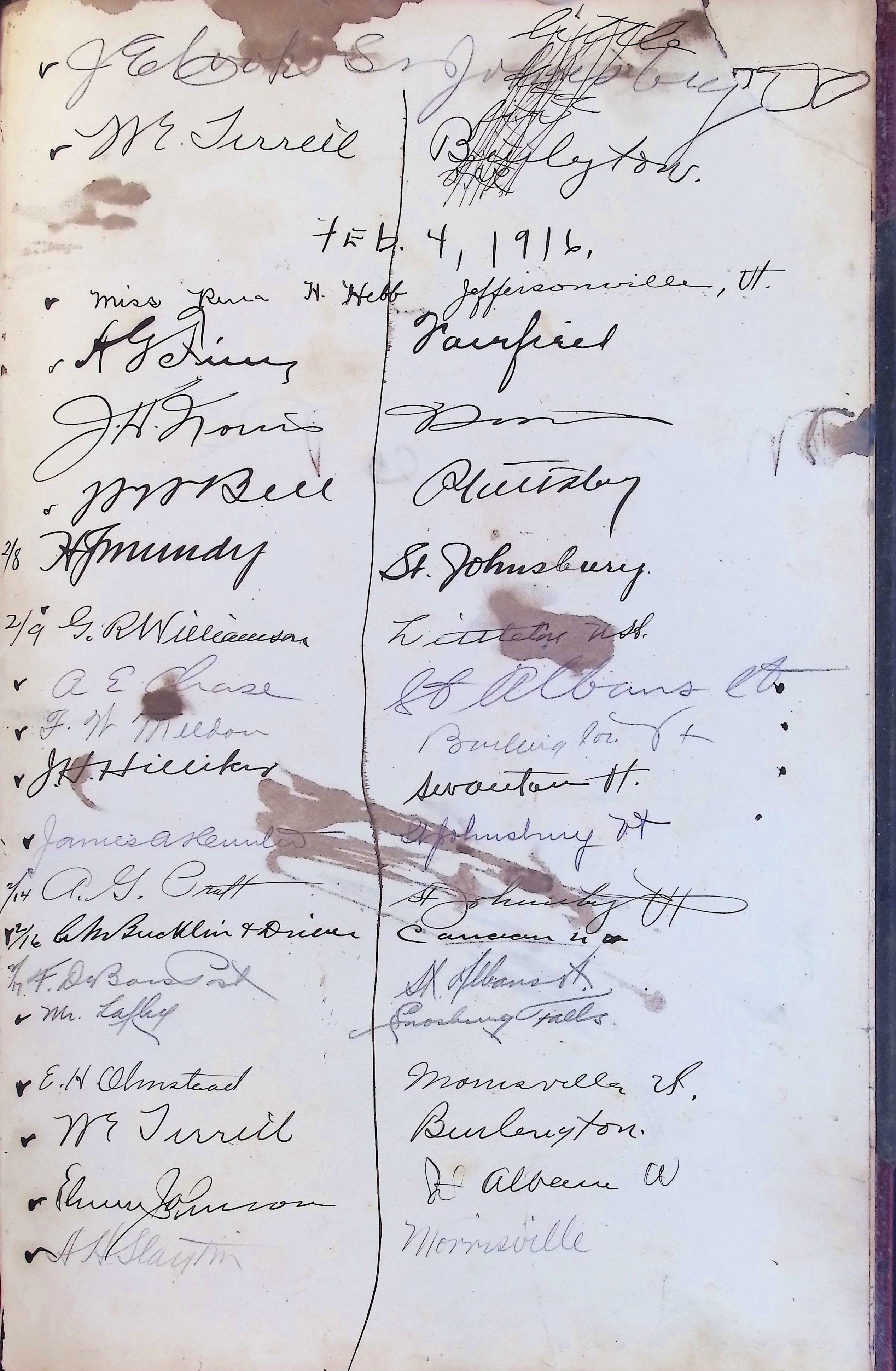 Isham Hotel register Vol. 4, Page 296